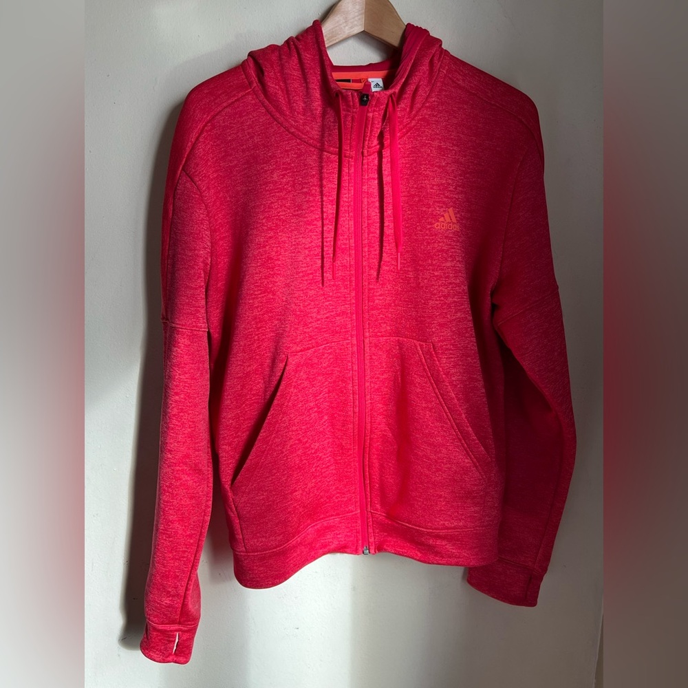 Adidas Bright Red Full-Zip Jacket